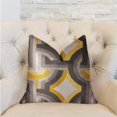 thumbnail image 2 of Plutus Brands Delightful Chain Yellow, Beige and Gray Luxury Throw Pillow, 2 of 3