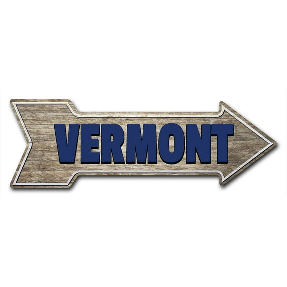 SignMission 12 x 36 in. Indoor & Outdoor Decor Direction Sticker Vinyl Wall Decals - Vermont - 24 in.