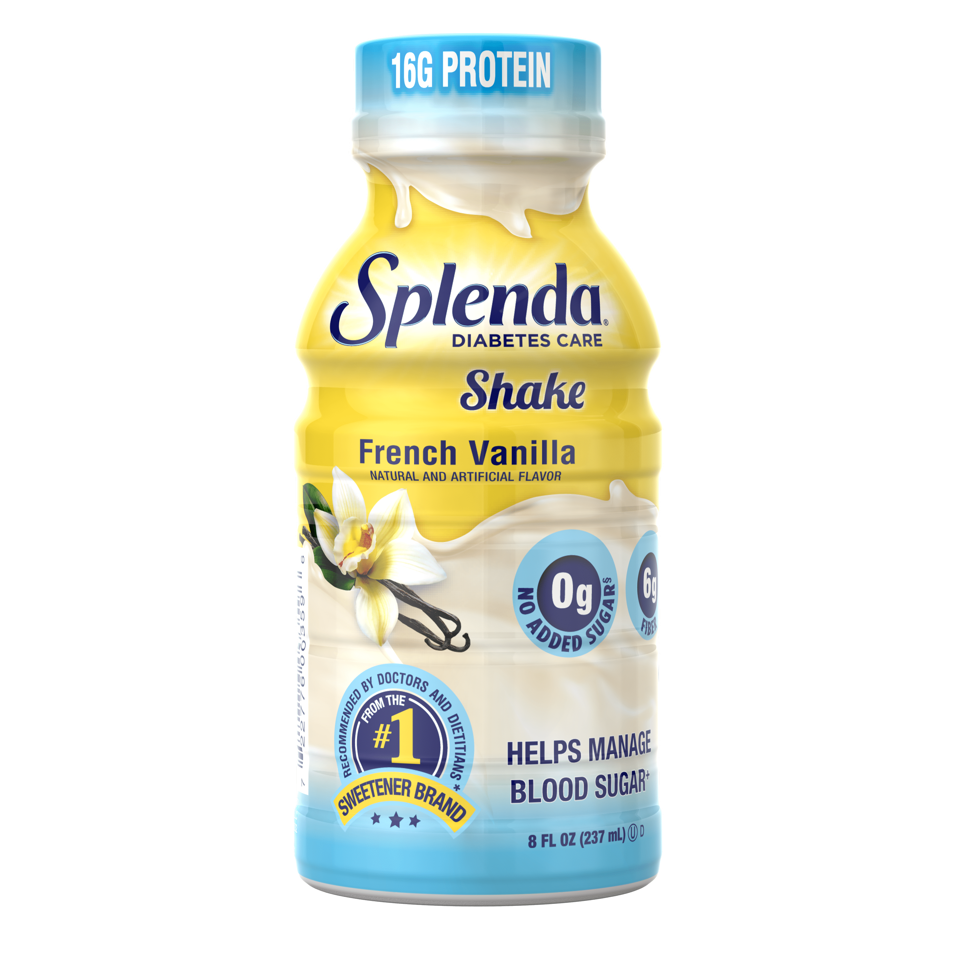 Splenda Diabetic Protein Shakes, Helps Manage Blood Sugar, French Vanilla, 8oz, 12 Pack