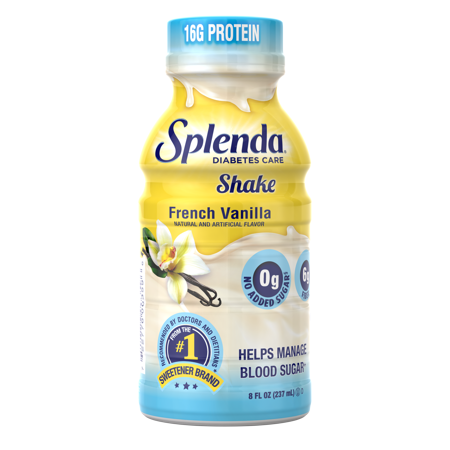 SPLENDA DIABETIC PROTEIN SHAKES, HELPS MANAGE BLOOD SUGAR, FRENCH VANILLA, 8OZ, 12 PACK