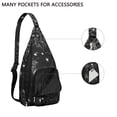 thumbnail image 2 of Gothic Celestial Sling Backpack - Dark Moon & Sun Design, Multi-Functional Pack for Cycling & Nighttime Commute, 2 of 4