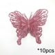 thumbnail image 2 of Paquete de 10 adornos de mariposas brillantes para árbol de Navidad, guirnaldas, decoraciones de boda, coronas, cajas de regalo y decoraciones para fiestas., 2 of 6