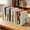 Blue, variant on Desktop Book Stand with 4 Compartments, Sturdy Resin Book Organizer for Desk, Space Saving Student Book Shelf for Classroom and Dwelling Office Use