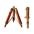 thumbnail image 2 of Nautical Brass Telescope with Wooden Tripod Stand Antique Decor Xmas Gift Item, 2 of 3