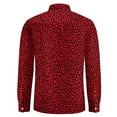thumbnail image 4 of Leopard Spots Shirt Men Red and Black Casual Shirts Spring Y2K Custom Blouses Long Sleeve Vintage Oversize Clothing Gift Idea, 4 of 6