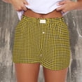 thumbnail image 4 of Daznico Women's Plaid Shorts Cute Soft Button Front Pajama Bottoms Shorts Sleepwear,Size S, 4 of 6