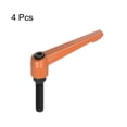 thumbnail image 3 of Unique Bargains 4 Pack M10 x 40mm Male Threaded Stud Adjustable Clamping Lever Handle Bolt Knob Orange, 3 of 6