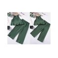 thumbnail image 2 of BemeyourBBs Little Girl Pants Set Solid Sleeveless Ruffle Cami Tops Wide Leg Pants, 2 of 9