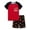 Red/Black Eat Sleep Play (Tee & Shorts), variant on Beezizac Boys Summer Pajama Set, 2-Piece Fun VR Controller PJs‌ - Short Sleeves & Shorts Soft Sleepwear Size 10