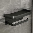 thumbnail image 2 of 1PCS Wall Mounted Toilet Paper Roll Holder Roll Tissue Holder with Storage Shelf Aluminum Toilet Roll Stand for Bathroom and Kitchen, 2 of 3