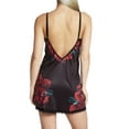 thumbnail image 5 of Women's Mapale 7438 Babydoll & Thong Set (Black Rose Print S/M), 5 of 5