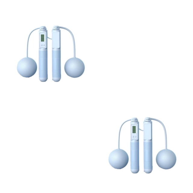 Cuerda para saltar Wosthever Reemplazo Control de botón digital Ergonómico silencioso Azul 2 en 1 2Conjunto