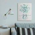 thumbnail image 2 of Stupell Industries Aqua Blue Plant Leaves In Jar Joy Text Design Canvas Wall Art Design by Lettered and Lined, 30" x 40", 2 of 6