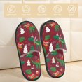 thumbnail image 2 of Fotbe Dinosaur Christmas Happy New Year Pantuflas Peludas para Mujer con Estampado, Zapatillas de Peluche, Zapatos de Invierno para Casa, Uso Interior y Exterior-Large, 2 of 8