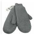 thumbnail image 2 of INC Womens Chevron Faux Fur Lined Mittens Gray O/S, 2 of 2