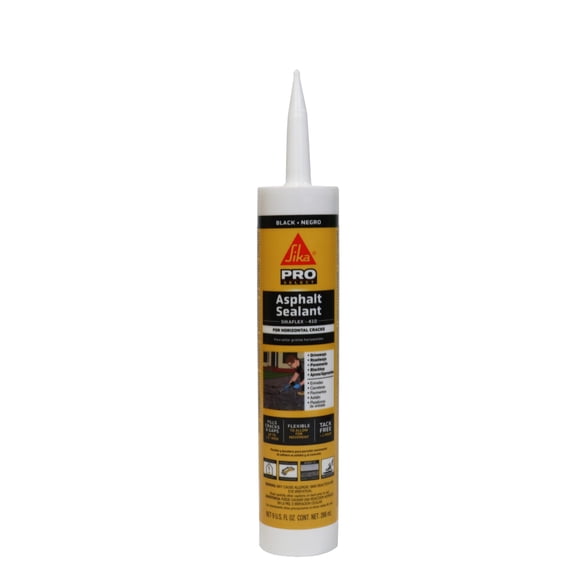Sikaflex-410 Asphalt Sealant, Black, self-Leveling Hybrid sealant for Filling Cracks, for Private Asphalt driveways, roa