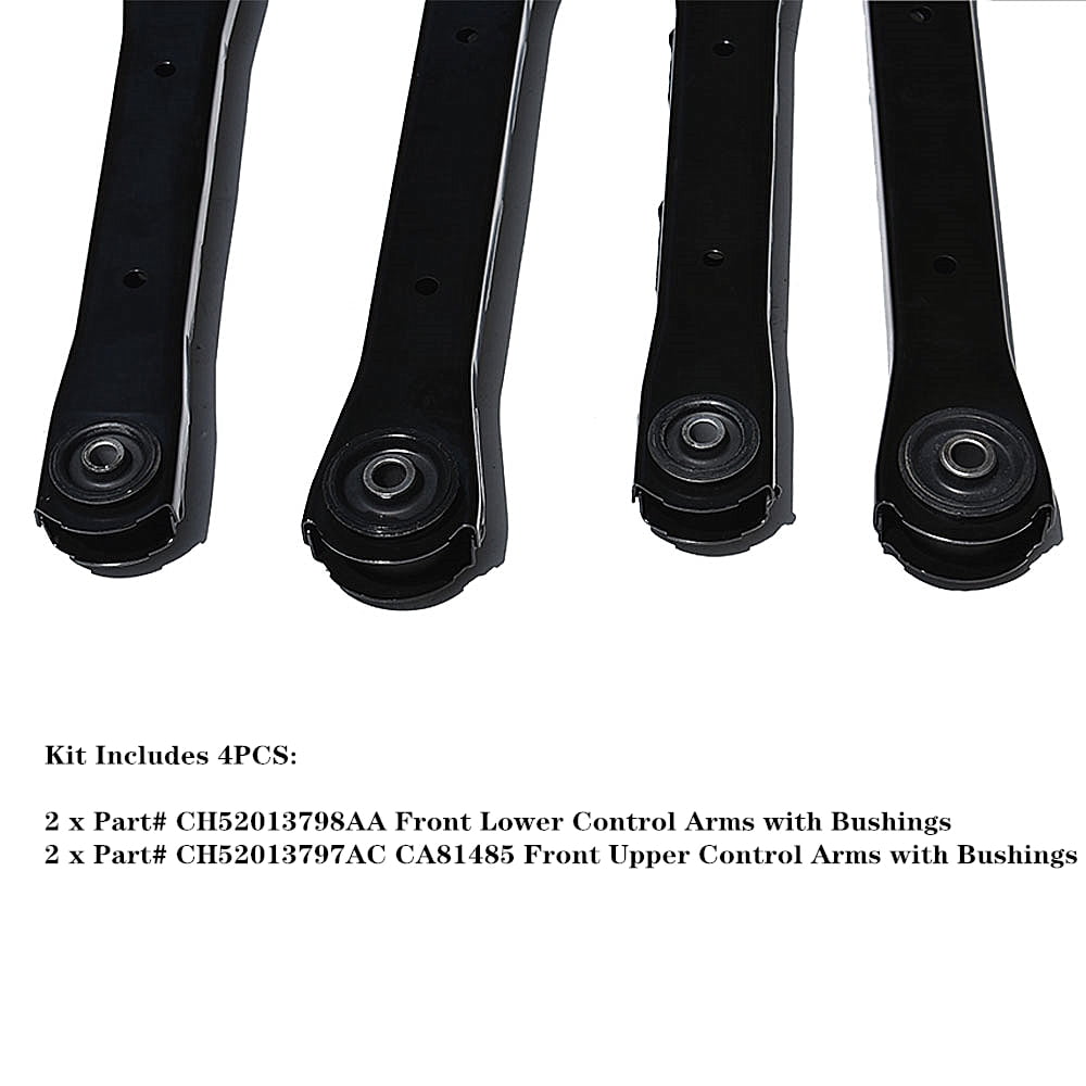 LABLT Upper & Lower Control Arms with Bushings for Dodge RAM 03-09 2500 4 Wheel Drive Fits select: 2008 DODGE RAM 1500 ST/SLT, 2007 DODGE RAM 1500 ST