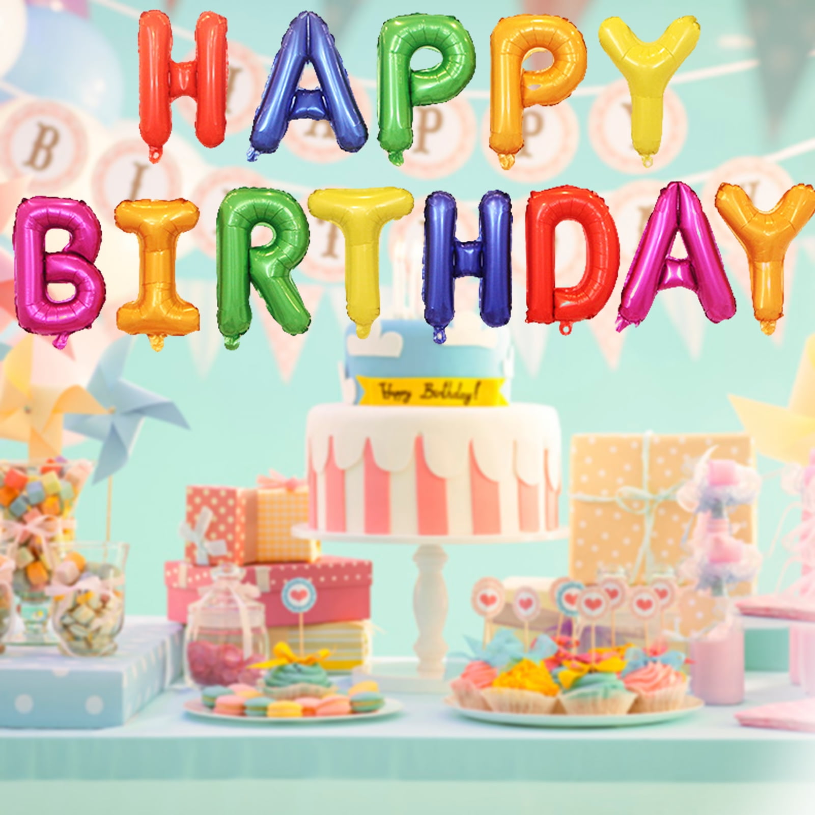 Happy Birthday Balloon Banner – The Cupcake Bar, LLC