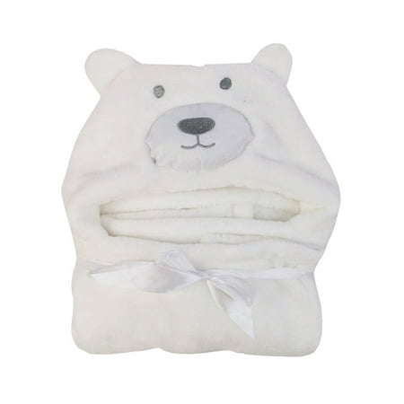 

Canrulo Newborn Infant Baby Boy Girl Hooded Bathrobe Animal Print Shaped Towel Blanket White One Size
