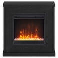 thumbnail image 6 of Evelyn&Zoe Modern/Contemporary 30" Wide Black Grain Mantel Fireplace, 6 of 7