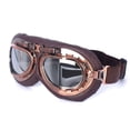 thumbnail image 3 of Retro Motorcycle Goggles Glasses Vintage Moto Classic Goggles For Harley Steampunk ATV Copper Helmet, 3 of 5