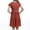 Red, variant on TJAZFJPA Midi Dresses for Women Women's Fashion Casual Neck Polka Dot Solid Color Waist Dress Puff Sleeve Dress Gold Dress