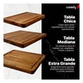 thumbnail image 3 of Set Tablas Para Cortar de Madera de Acacia Premium Cookify Juego de 3 Pzas Extra Gruesas con Canal Antiderrame, 3 of 8