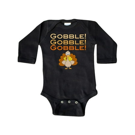 

Inktastic Gobble Gobble Gobble - Turkey Gift Baby Boy or Baby Girl Long Sleeve Bodysuit