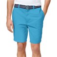 thumbnail image 1 of Club Room Mens Flat Front con cinturón Casual Chino Shorts, Azul, 38 Club Room chino, 1 of 1