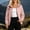 Pink, variant on Hueook Windbreaker Jacket for Women Zip Up Hooded Lightweight Coat with Pockets Casual Outdoor Running Jacket Black 3X