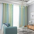 thumbnail image 6 of Star Curtains for Girls Bedroom - Double-Layered Colorful Rainbow Stripes Kids Blackout Curtains Plus White Sheer Living Room Curtains, 6 of 6