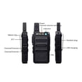 thumbnail image 2 of Walkie Talkie Retevis RT19 con micrófono, largo alcance 1300 mAh (paquete de 4), 2 of 9