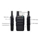thumbnail image 2 of Walkie Talkie Retevis RT19 con micrófono, largo alcance 1300 mAh (paquete de 4), 2 of 9