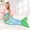 Green, variant on Catalonia Mermaid Tail Blanket,Fish Scales Pattern Sleeping Bag,Mermaid Blanket Flannel Throw Blanket Gift 45"X16" for Toddler Kids Girls 4-6