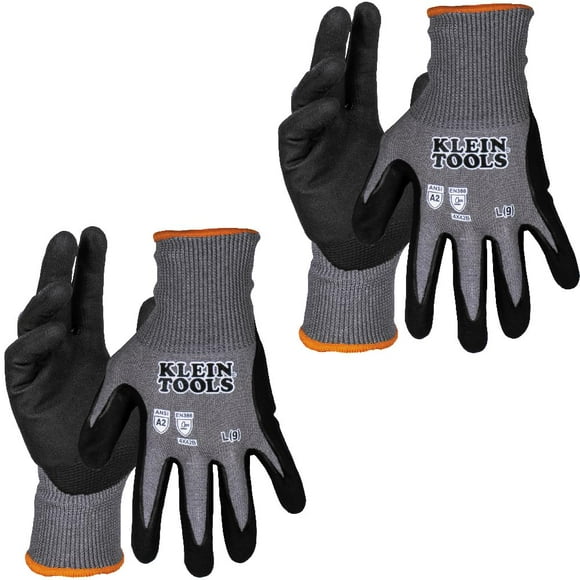 Guantes de trabajo Klein Tools 60585, tejidos por inmersión, resistentes a cortes