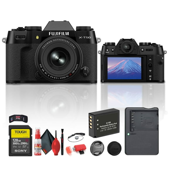 Fujifilm X-T50 Mirrorless Camera with XF 16-50mm f/2.8-4.8 Lens (Black) Bundle