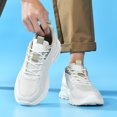 thumbnail image 5 of Men's Breathable Mesh & Synthetic Casual Sneakers, Lightweight Lace-Up Dad Shoes with Chunky Sole, Non-Slip Footwear for Walking, Running, and Everyday Wear, 5 of 10