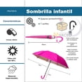 thumbnail image 2 of Sombrilla Infantil con Sistema Semiautomático y Filtro UV Color Rosa Incluye Silbato, 2 of 5