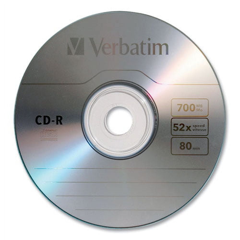 Cd-R Recordable Disc, 700 Mb/80 Min, 52x, Slim Jewel Case, Silver, 10/pack | Bundle of 2 Packs