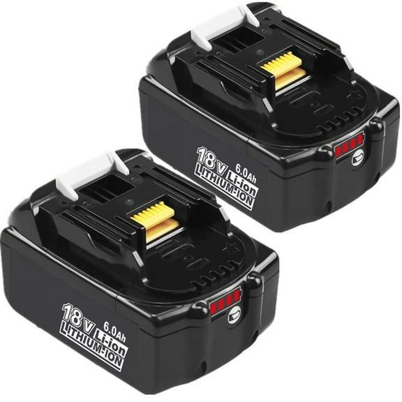 2-Pack 6.0Ah BL1860B Replacement for Makita 18v Battery 18 Volt Lithium-ion BL1820 BL1820B BL1830B BL1850 BL1860