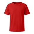 thumbnail image 2 of Ticikt Kids Short Sleeve Rash Guard, UPF 50+ Swim Shirt Sun Protection Beach Top for Boys,Red, 2 of 4