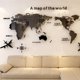 thumbnail image 2 of Pegatinas de pared acrílicas 3D con mapa del mundo, pegatinas de espejo tridimensionales, decoración de fondo de dormitorio y oficina, 2 of 4