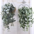 thumbnail image 4 of 1 Branch Artificial Rattan Flexible Vivid Weather-resistant Decorative Fake Eucalyptus Leaves Vine for Bouquet Filler Farmhouse Kitchen Hanging Planter Table Decor, 4 of 8