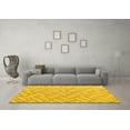 thumbnail image 3 of Ahgly Company Machine Washable Indoor Rectangle Abstract Yellow Modern Area Rugs, 2' x 3', 3 of 4