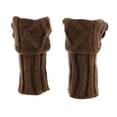 thumbnail image 1 of Calentadores de piernas de invierno, calcetines con botones de crochet, calcetines cortos para botas, puños y cubrepiernas. café, 1 of 5