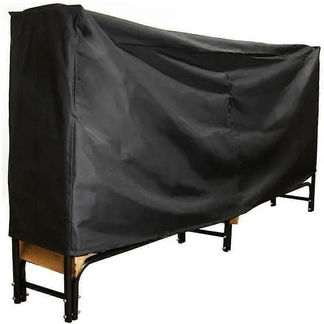 8ft Firewood Cover Waterproof Lumber Log Rack Outdoor Storage Holder Cover 244*34*100cm Oxford Cloth Dust Prevention Fabric