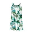 thumbnail image 5 of VBTAPA Sundresses for Women Tropical Print Sleeveless Pleated Mini Dress Hawaiian Beach Vacation Dresses Sales of Today Multicolor L, 5 of 7