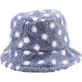 thumbnail image 5 of CoCopeaunts Women Bucket Hats White Polka Dots Lamb's Down Cute Basin Cap Female Outdoor Casual Hundred Autumn Winter Warm Hats, 5 of 8