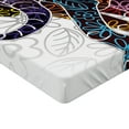 thumbnail image 2 of Ambesonne Animal Fitted Sheet, Floral Tribal Shapes, King Size, Multicolor, 2 of 3