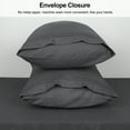 thumbnail image 4 of Lirex King Pillowcases, 1800 Thread Count Soft Durable Microfiber, Dark Gray, 2-Pack Set, 4 of 6